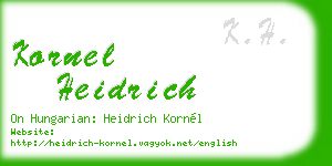 kornel heidrich business card